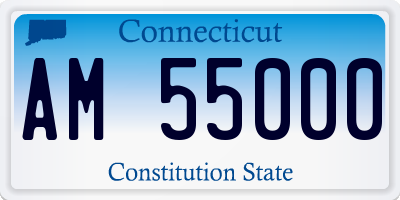 CT license plate AM55000
