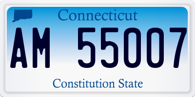 CT license plate AM55007