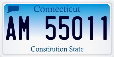 CT license plate AM55011