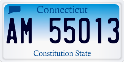 CT license plate AM55013