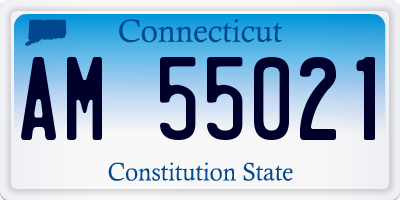 CT license plate AM55021
