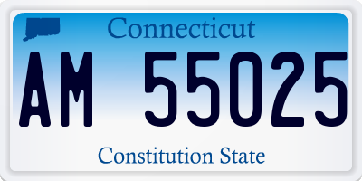 CT license plate AM55025