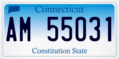 CT license plate AM55031