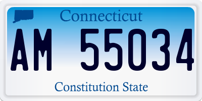 CT license plate AM55034
