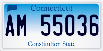 CT license plate AM55036