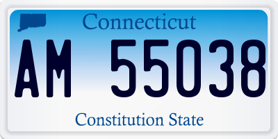 CT license plate AM55038