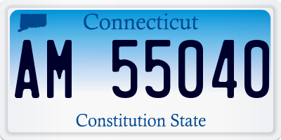 CT license plate AM55040