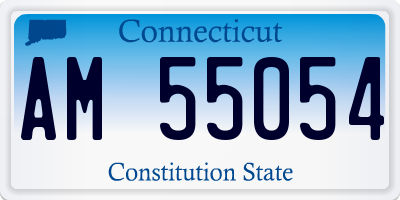 CT license plate AM55054
