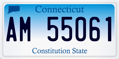 CT license plate AM55061
