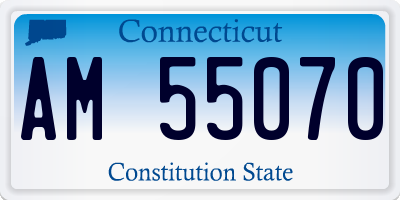 CT license plate AM55070