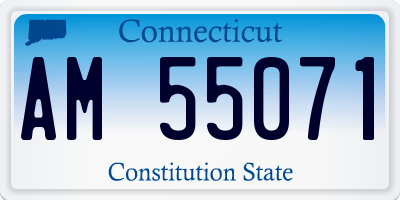 CT license plate AM55071