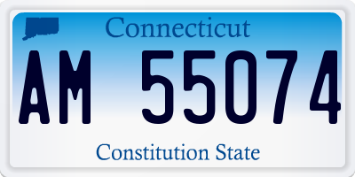 CT license plate AM55074