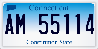 CT license plate AM55114