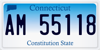 CT license plate AM55118