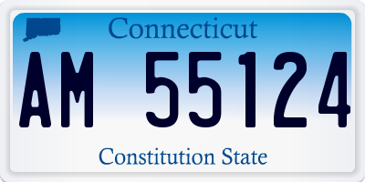 CT license plate AM55124