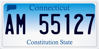 CT license plate AM55127