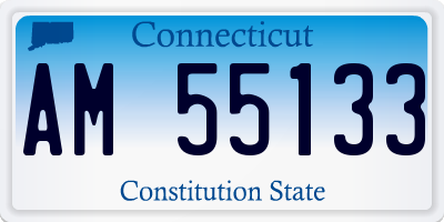 CT license plate AM55133