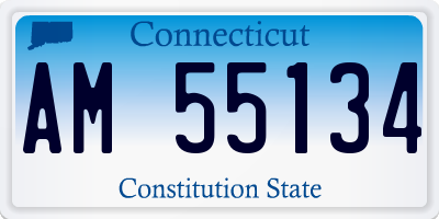 CT license plate AM55134