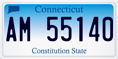 CT license plate AM55140