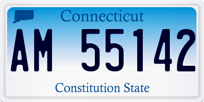 CT license plate AM55142