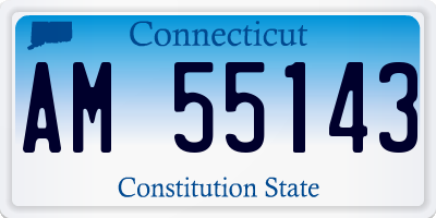 CT license plate AM55143