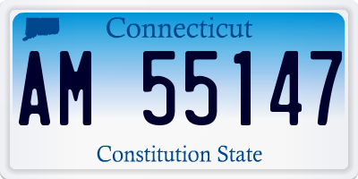 CT license plate AM55147