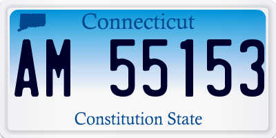 CT license plate AM55153