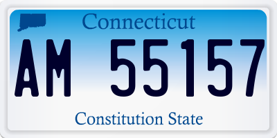 CT license plate AM55157