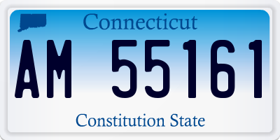 CT license plate AM55161