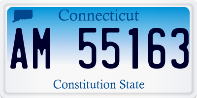 CT license plate AM55163