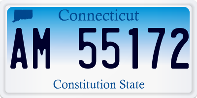 CT license plate AM55172