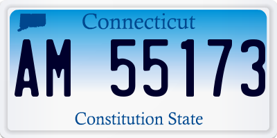 CT license plate AM55173