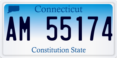 CT license plate AM55174