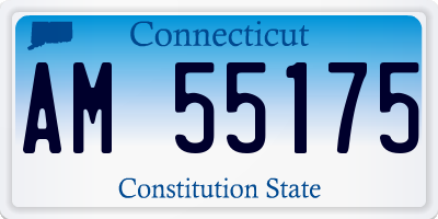CT license plate AM55175
