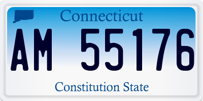CT license plate AM55176