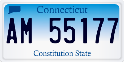 CT license plate AM55177