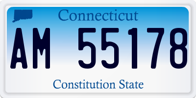 CT license plate AM55178