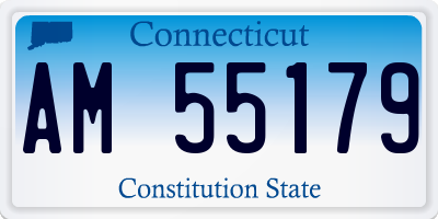 CT license plate AM55179