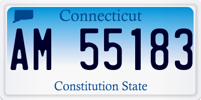 CT license plate AM55183