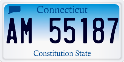 CT license plate AM55187