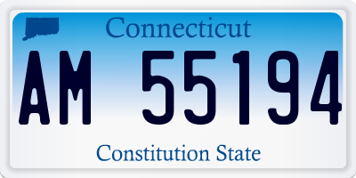 CT license plate AM55194