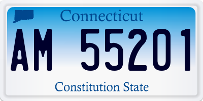 CT license plate AM55201