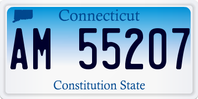 CT license plate AM55207