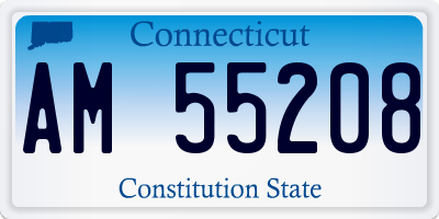 CT license plate AM55208