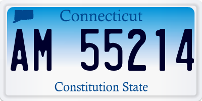 CT license plate AM55214