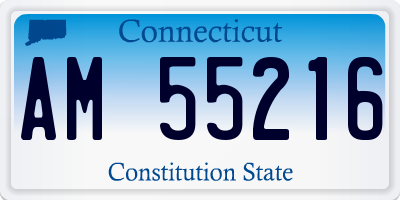 CT license plate AM55216