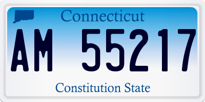 CT license plate AM55217