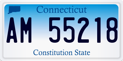 CT license plate AM55218