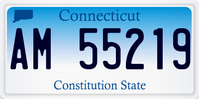 CT license plate AM55219