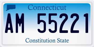 CT license plate AM55221